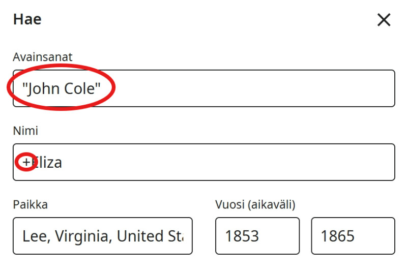 Hae ”John Cole” +Eliza