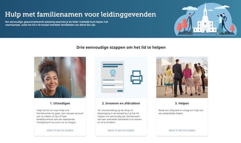 Screenshot van Hulp met familienamen