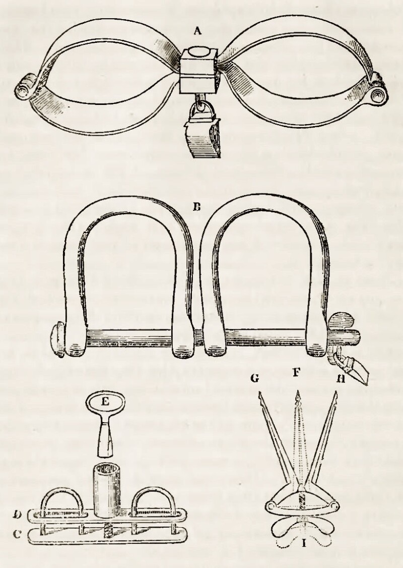 shackles used on enslaved persons.