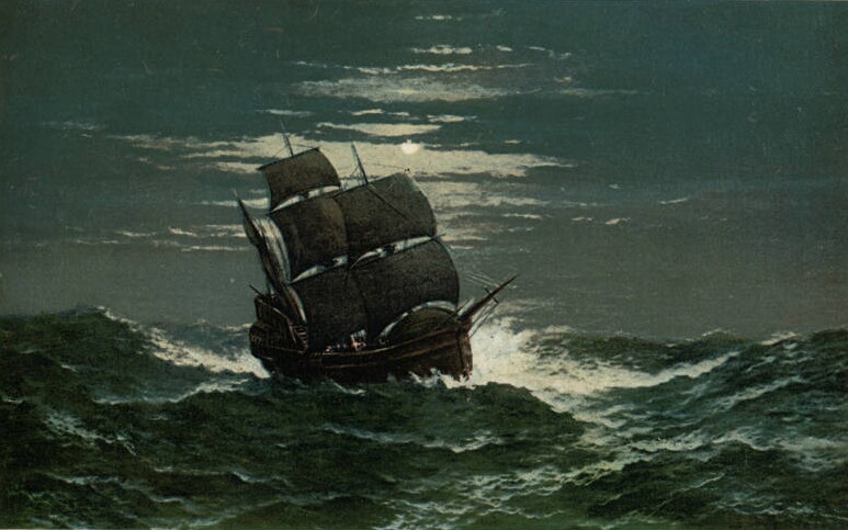 mayflower on rough seas
