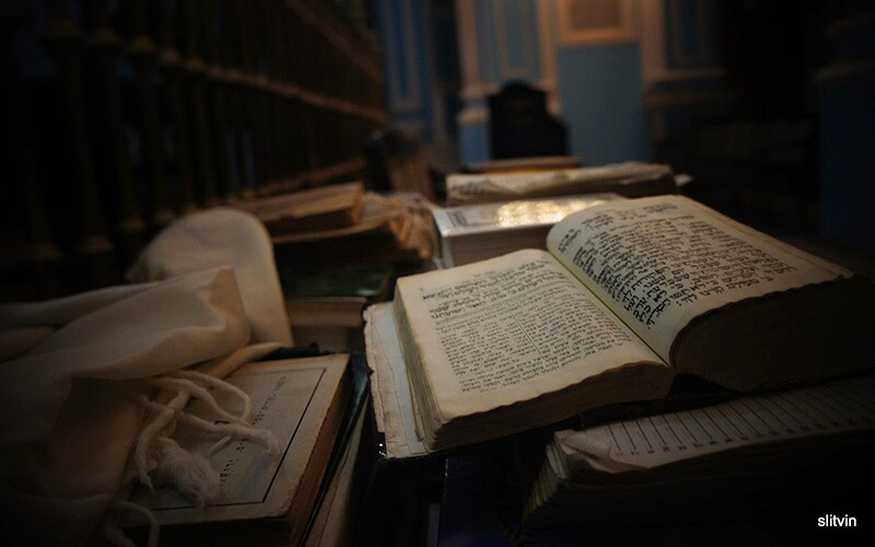 Old synagogue books and documents.