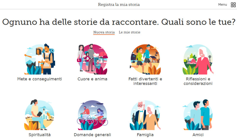 la pagina tutto su di me di FamilySearch