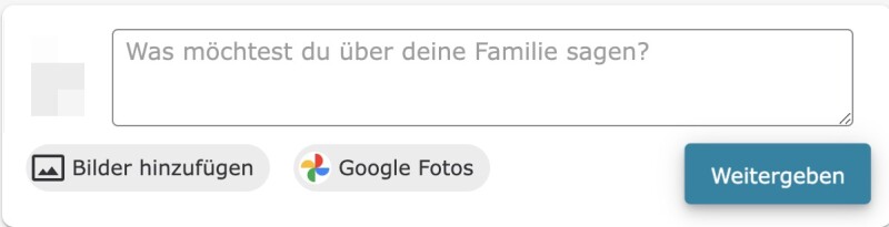 Screenshot von geposteten Erinnerungen
