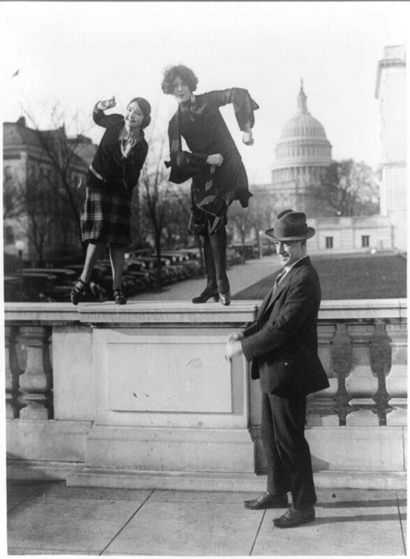 two women and a man dance in wthe 1920s