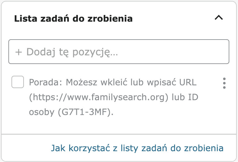 Zrzut ekranu z listą zadań do wykonania