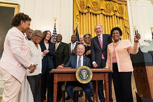 President Joe Biden signs the Juneteenth holiday into law.