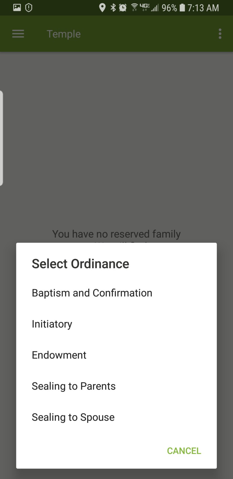 FamilySearch requesting temple ordinances