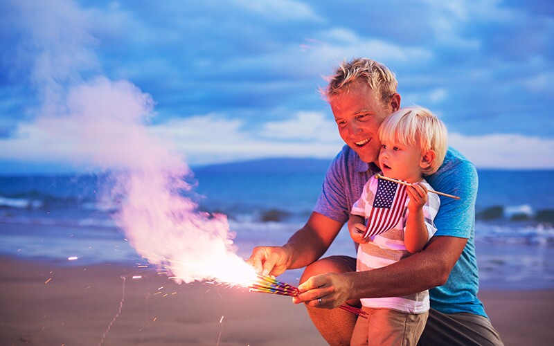 The tradition of fireworks on the 4th of July came from the first 4th of July celebration in 1777.