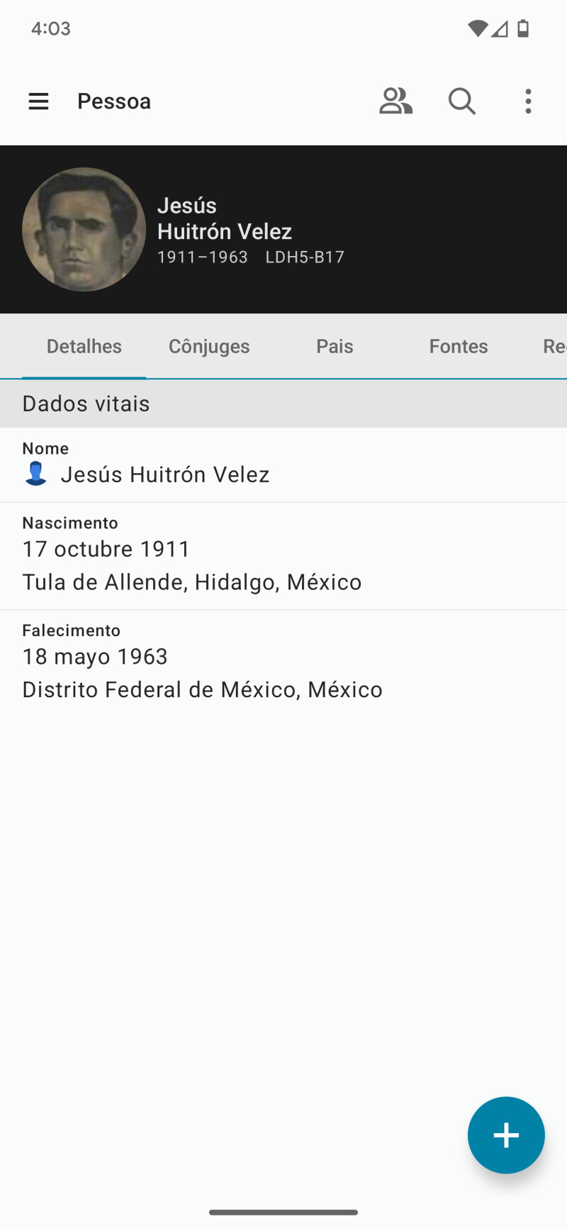 Dados individuais em fonte normal.
