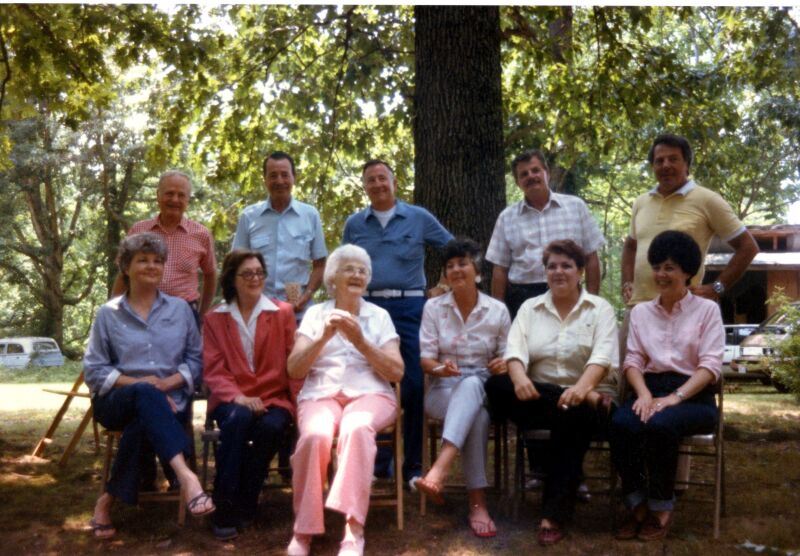 Judy with her family.