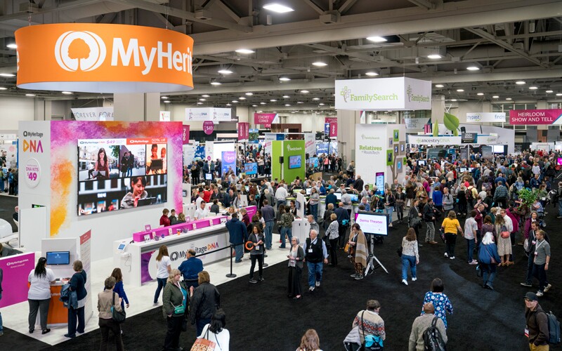The RootsTech Exhibition Hall in Salt Lake City.