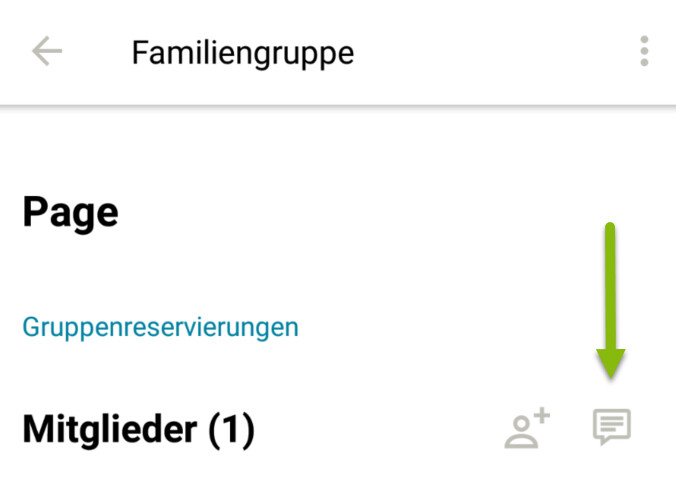 Wie verschicke ich in der App für Mobilgeräte Nachrichten an eine Gruppe?