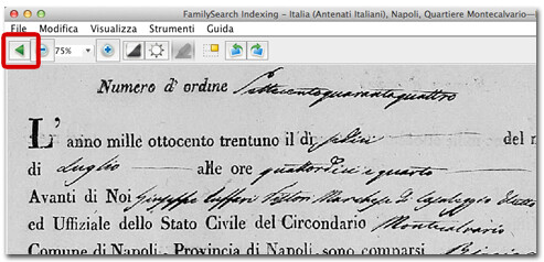 attuale programma d'indicizzazione