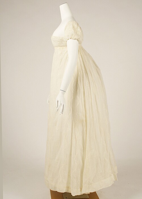 1800s-style dress with an empire waist