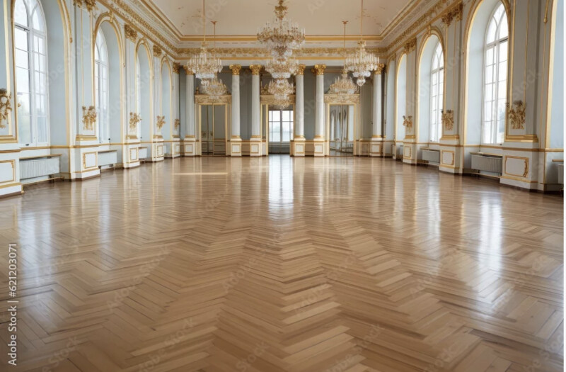 Elegant ballsal i et slott