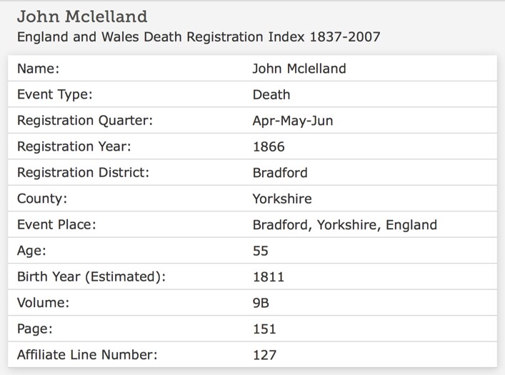 what an england death record looks like on familysearch.
