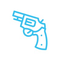 Icon of a hand gun, representing the second amendment.