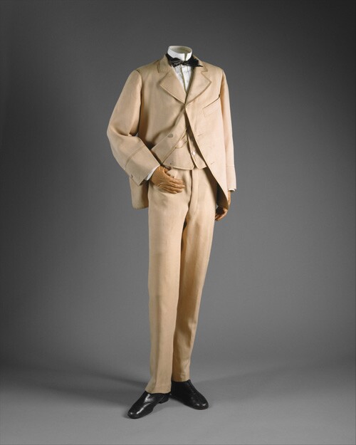 An example of a man's 3-piece suite from the 1860s.