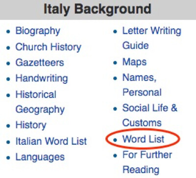 the word list on the foreign country wiki