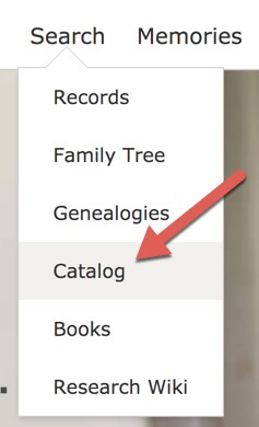 Screenshot of catalog list