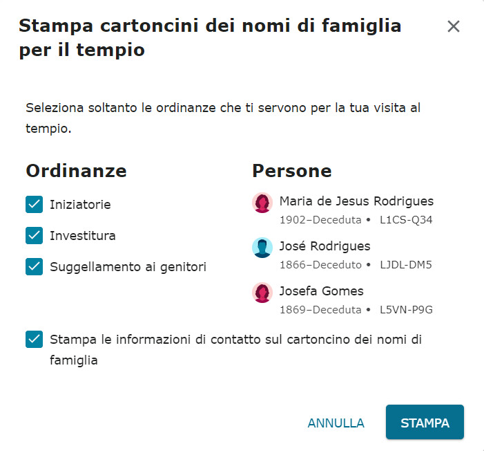 schermata che mostra le ordinanze