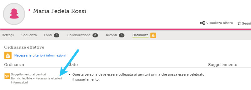 Icona arancione del tempio con informazioni aggiuntive.