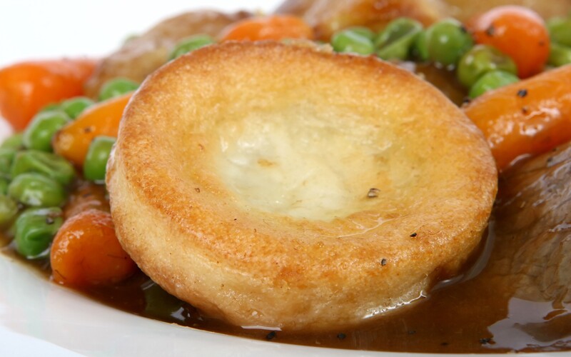 a yorkshire pudding in gravy.