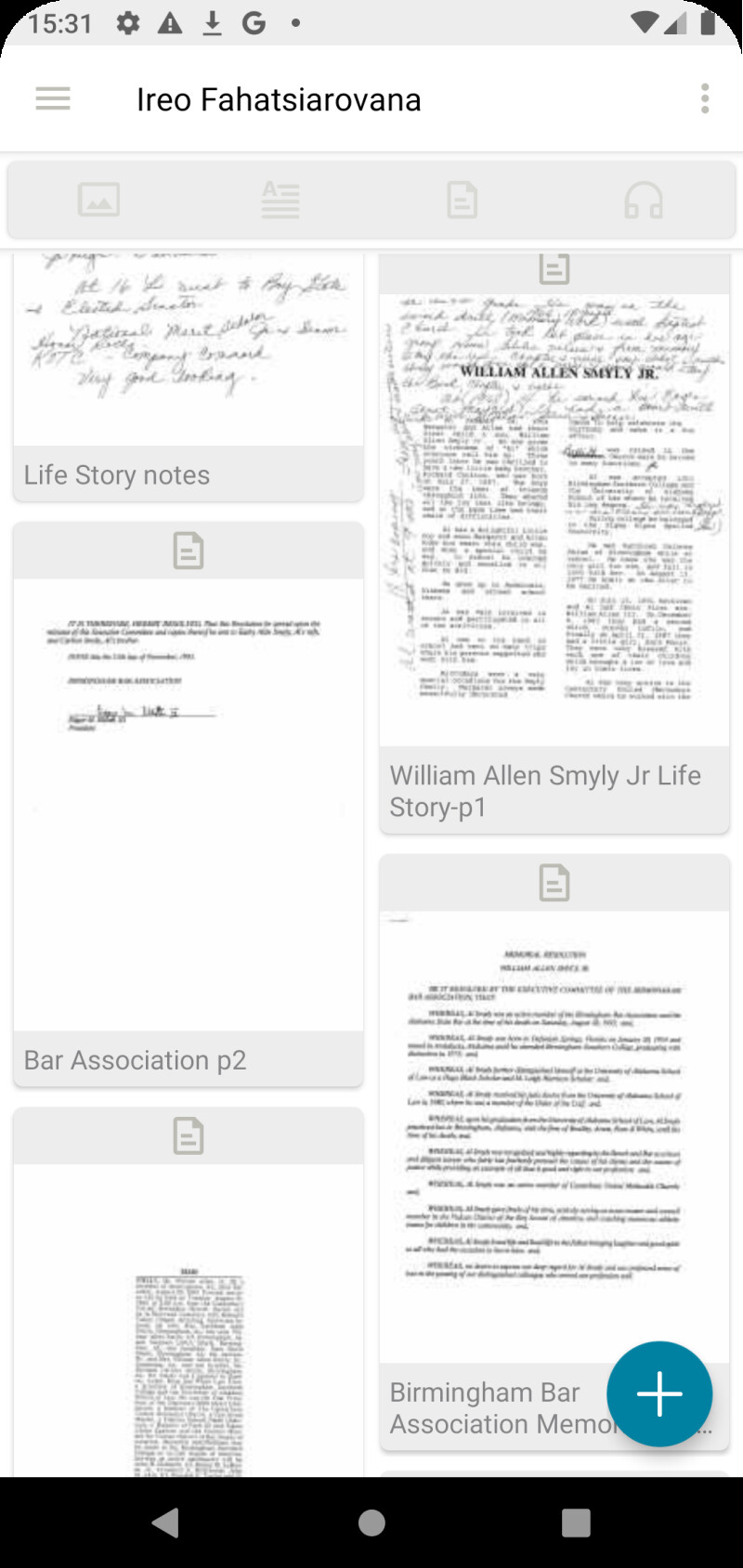 Pikantsarin’ny application Fahatsiarovana ho an’ny finday ao amin’ny FamilySearch mba hampidirana sary.