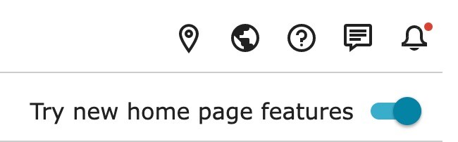 Screenshot of the new toggle feature