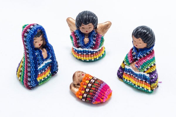 A Guatemalan nativity that is set up for 3 Kings Day