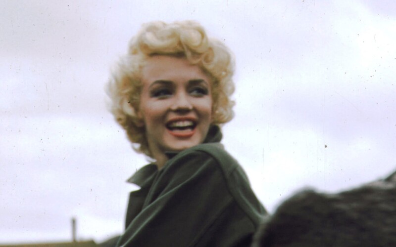 Marilyn Monroe during her USO tour in Korea where she greeted the United States troops.
