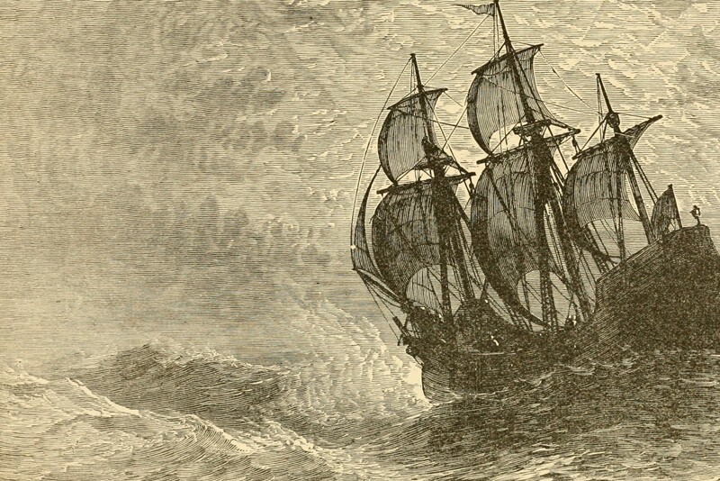 mayflower on rough seas