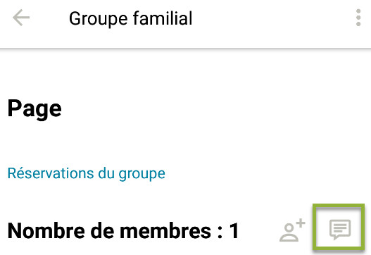Comment envoyer un message à un groupe sur l'application mobile.