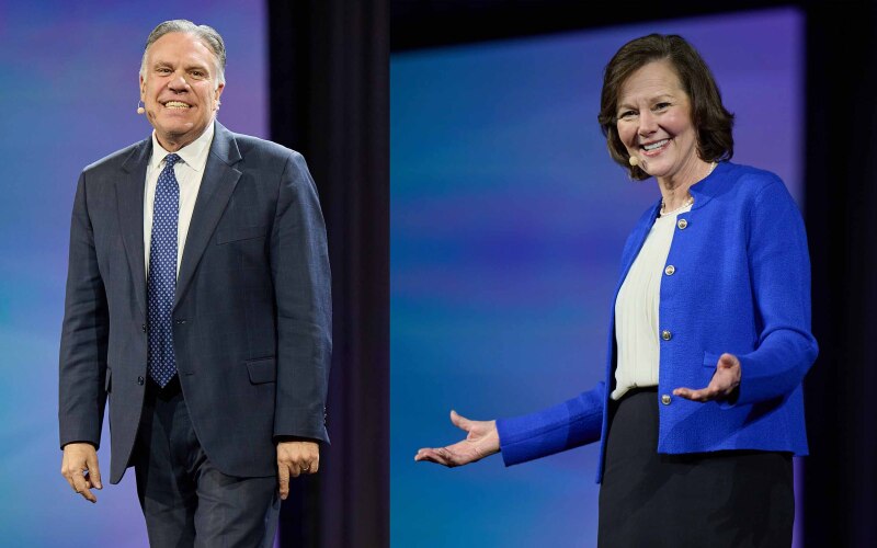Brad Wilcox and Susan Porter at the Global Youth Event for RootsTech 2025.