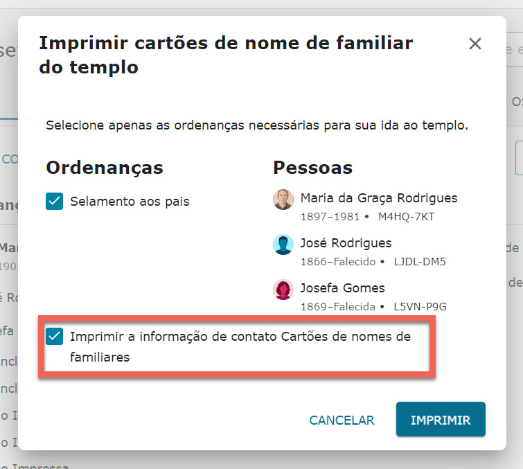 captura de tela mostrando como desmarcar a caixa de informações para contato.