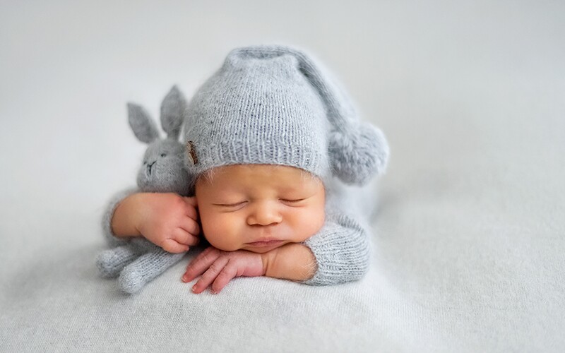Sleeping newborn baby