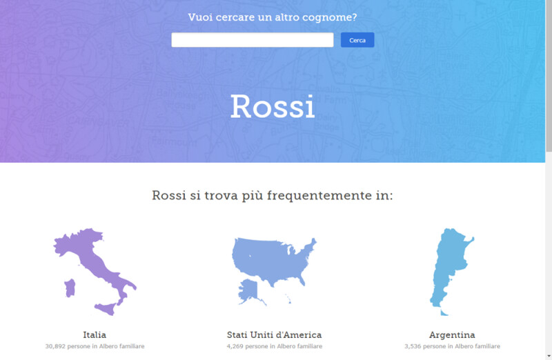 la funzione tutto su di me di familysearch