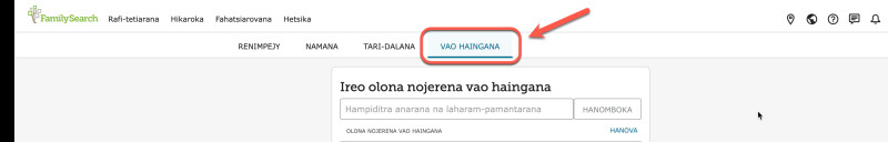 Pikantsarin’ilay endriky ny hoe Vao haingana ao amin’ny hazon-tetiaram-pianakaviana.