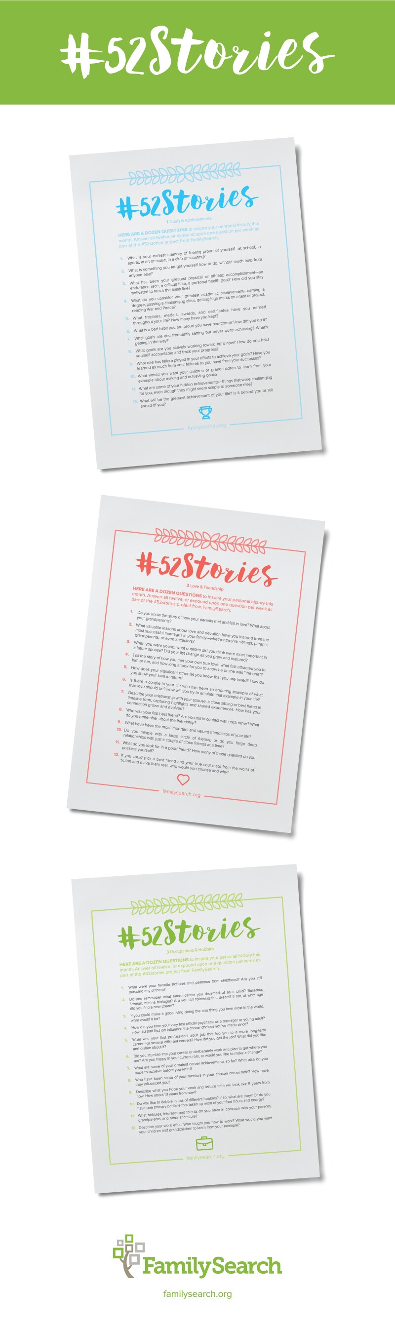 Free #52Stories Printables