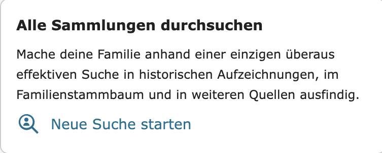 Screenshot der Funktion „Alle Sammlungen durchsuchen“