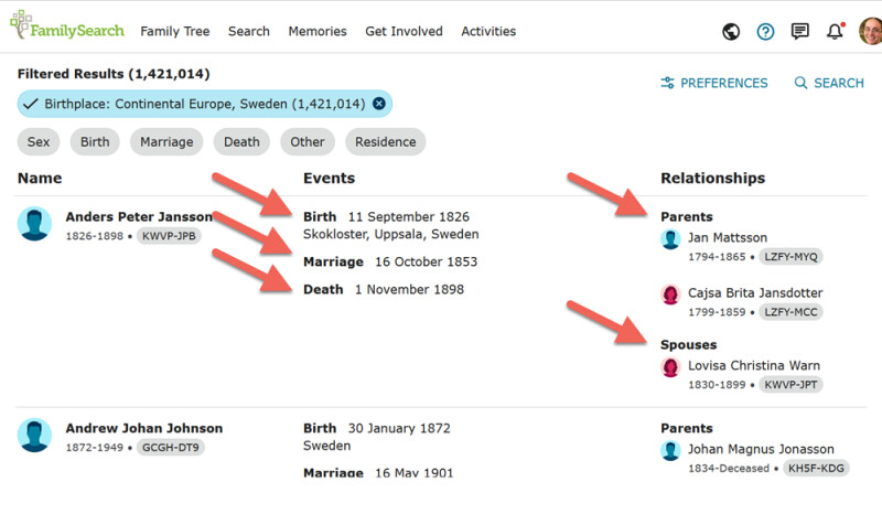 Find Your Ancestors in the Family Tree