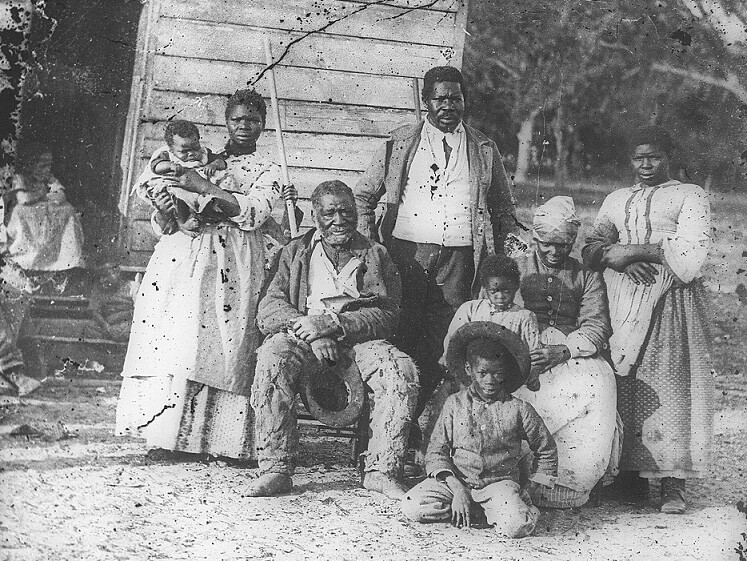 Five generations of an African American family in the 1860s, on a plantation in South Carolina.