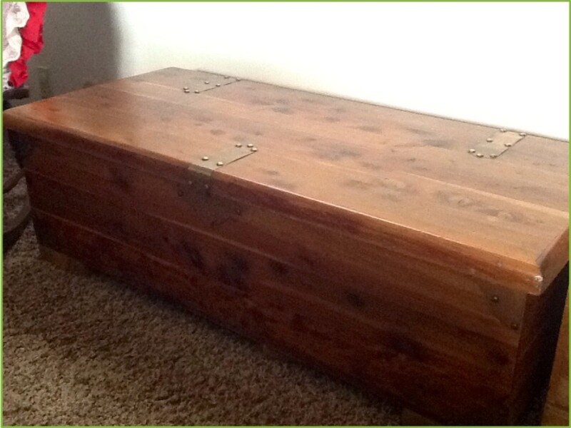 the cedar chest in which diane found family history artifacts.