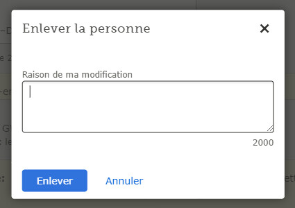 Copie d’écran de bonnes justifications sur le site de FamilySearch qui peuvent vous aider à corriger des erreurs