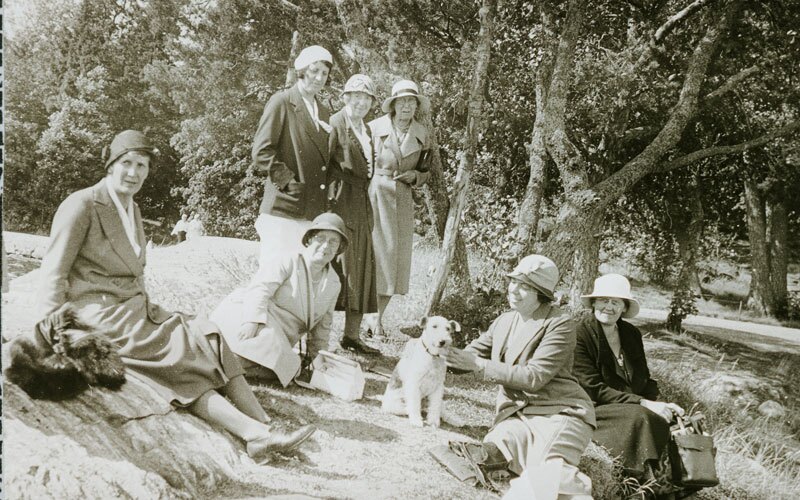 Vintage slide of women in Sweden