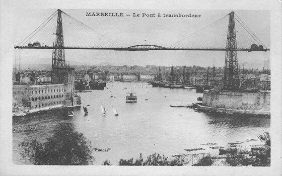 Porto de Marseille na França por volta de 1910