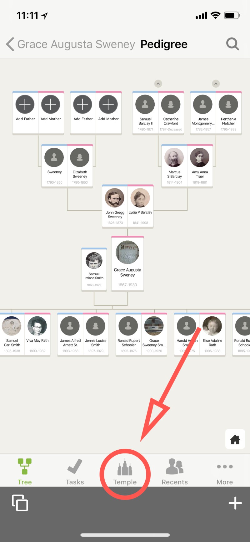 FamilySearch temple ordinances on apple