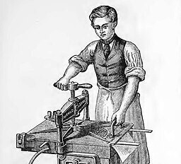 illustration of someone electrotyping