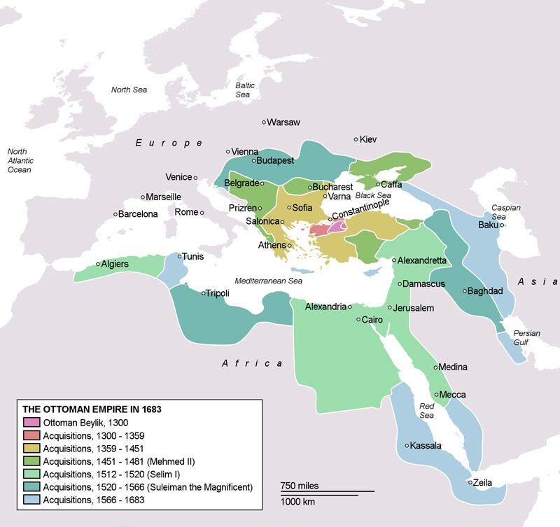 The Ottoman Empire through the ages