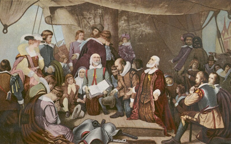pilgrims aboard mayflower